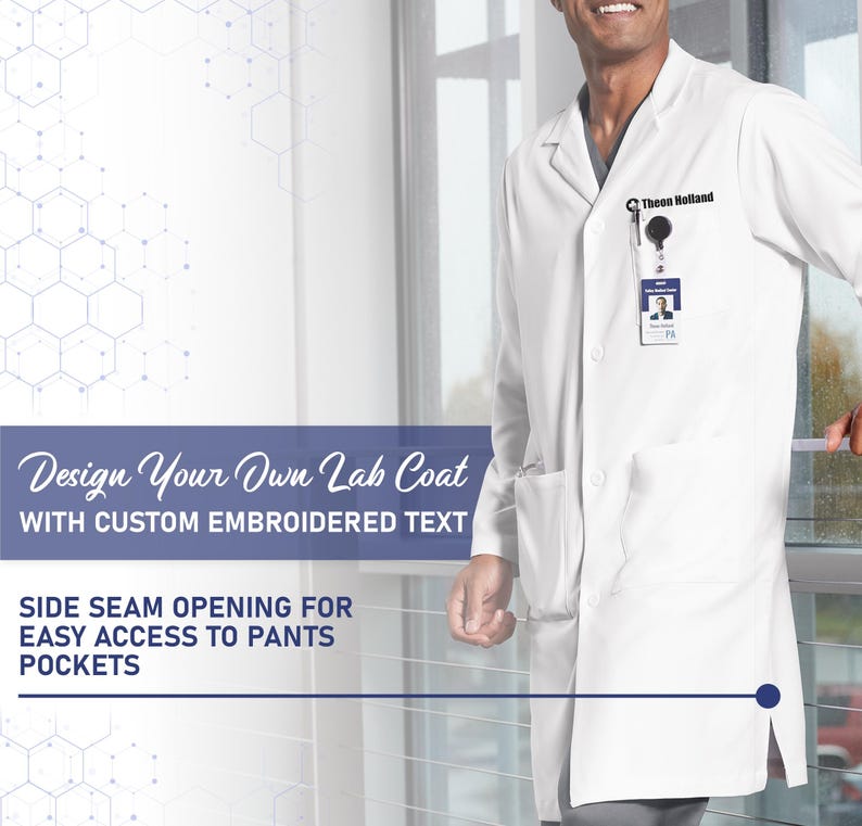 Custom Jacket Lab Personalized Embroidered Lab Coat, Custom Medical Jacket - Etsy