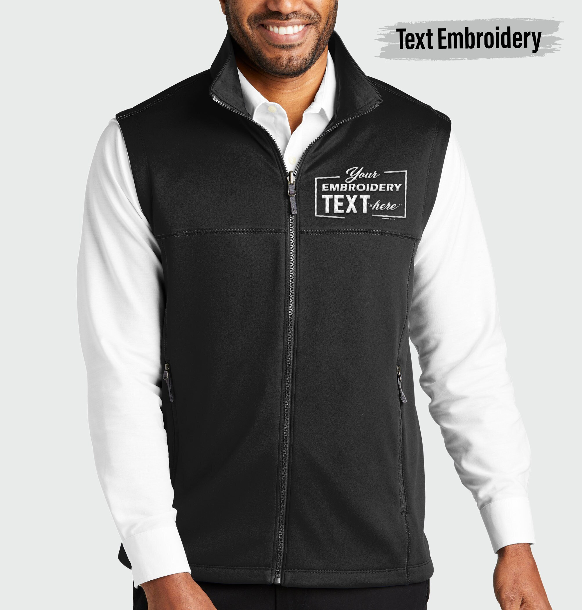 Custom Embroidered Sleeveless Vest, Custom Monogrammed Vest Custom Embroidered Sleeveless Vest, Custom Monogrammed Vest