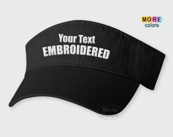 Custom Visor Hat, Custom Text, Custom Embroidery Hat, Personalized Mens Visor Hat, Personalized Womens Visor, Add Your Text, Custom Hat