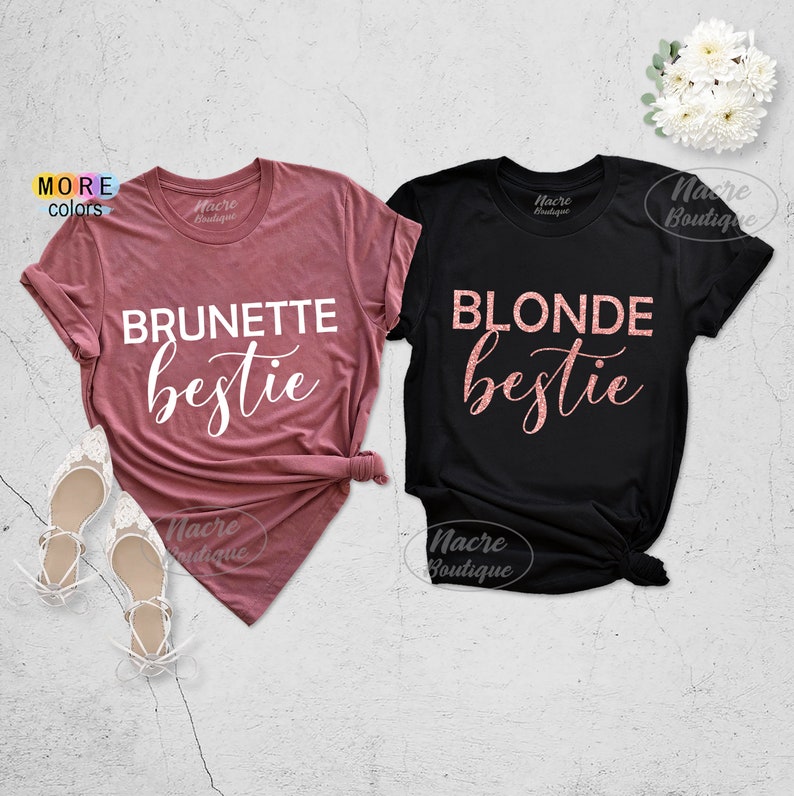 Bestie Blond Bestie Best Friends Shirts Best Etsy