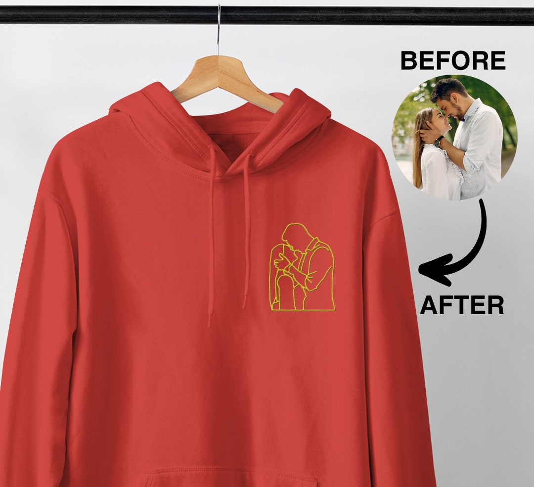 Custom Embroidered Hoodies, Personalized With Your Photo, Customized