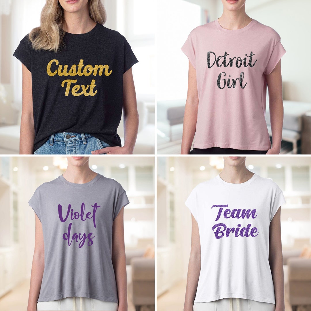 Custom Muscle Tee, Personalized Women T Shirt, Custom Triblend Women's