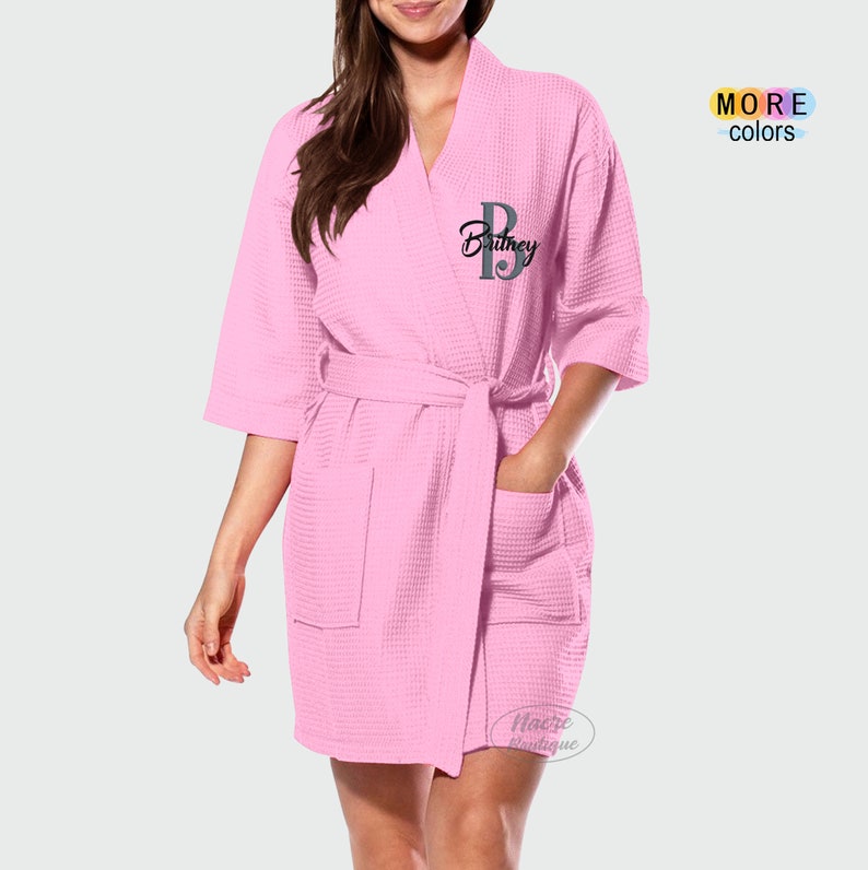 Bride Robe Monogram Womens Spa Robes Getting Ready Robes Etsy