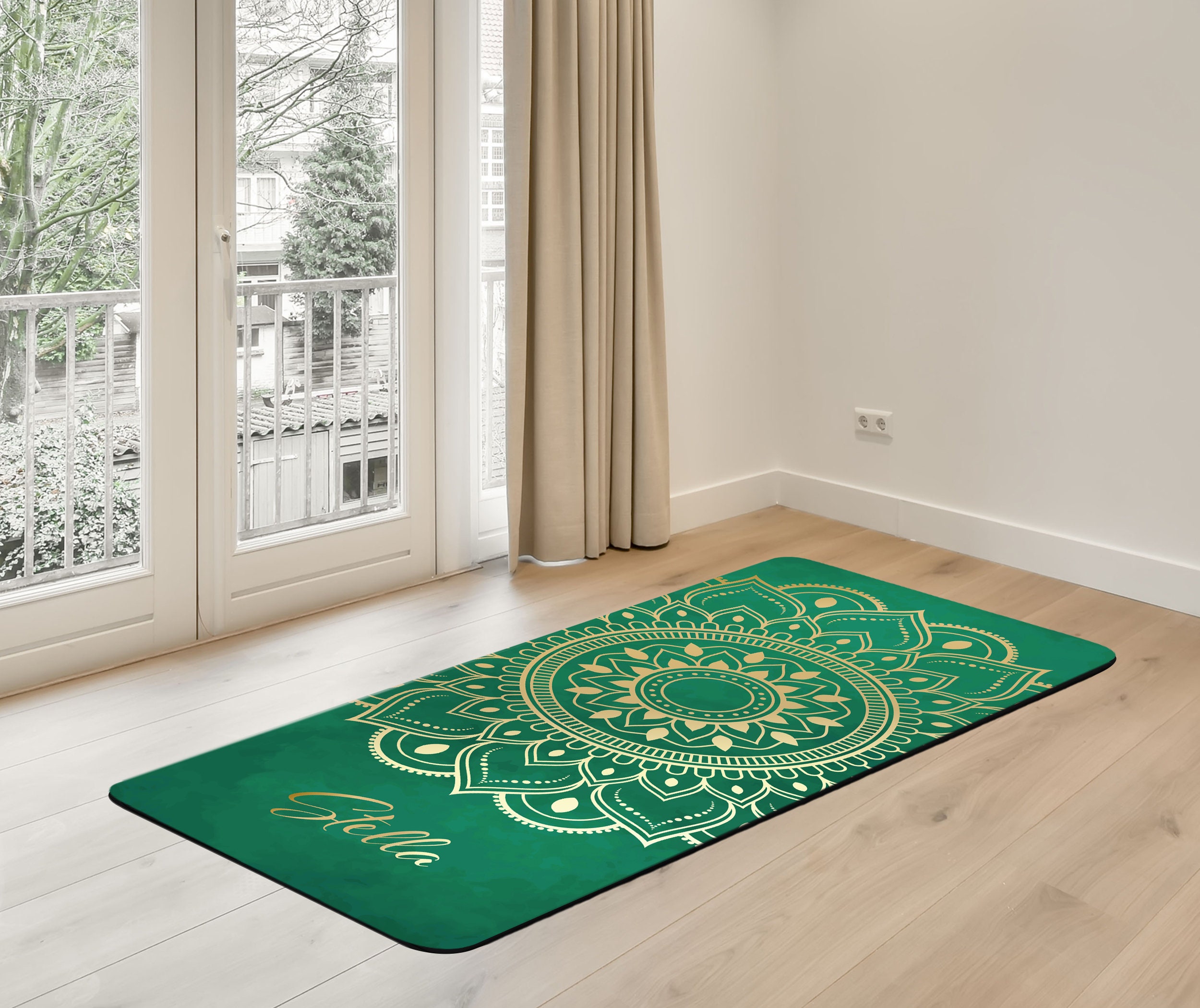 Custom Name Yoga Mat Personalized Yoga Mat Custom Meditation Etsy