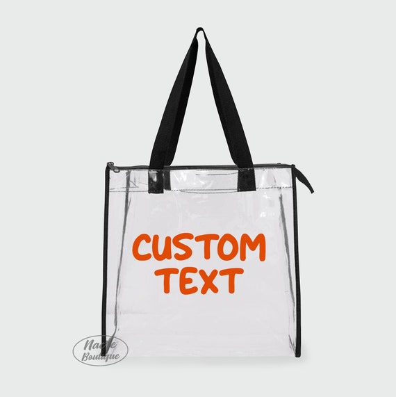 Personalized Clear Tote Bag Custom Clear Bag Pool Beach 