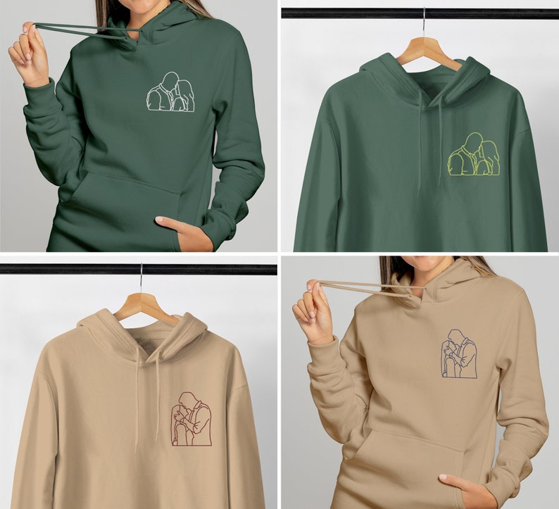 Custom Embroidered Hoodies Personalized With Your Photo Etsy