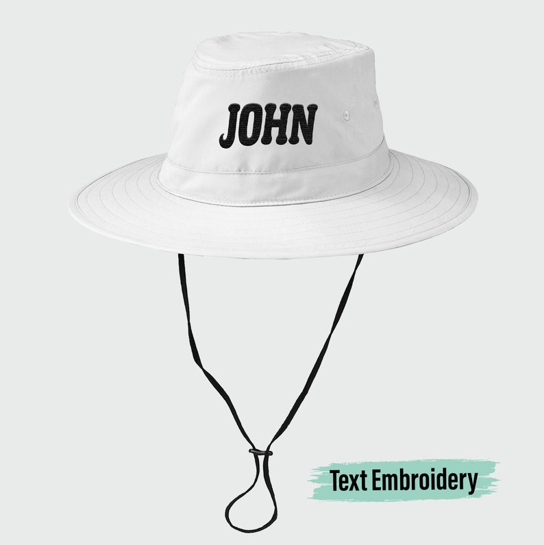 Customized Embroidered Bucket Hat Custom Text Embroidery Etsy