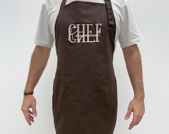 Personalized Embroidered Apron, Adult Apron, Customized Apron, Chef Embroidery Apron, Cooking Apron, Cute Men Women Apron, Kitchen Apron