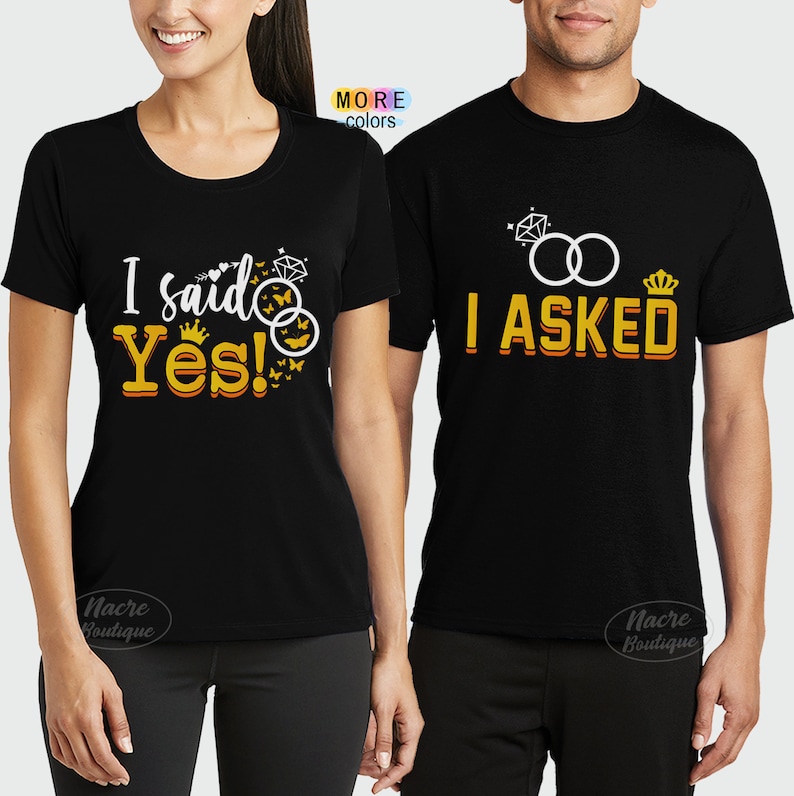 Engaged Shirt I Asked I Said Yes Shirt Engagement Reveal Etsy