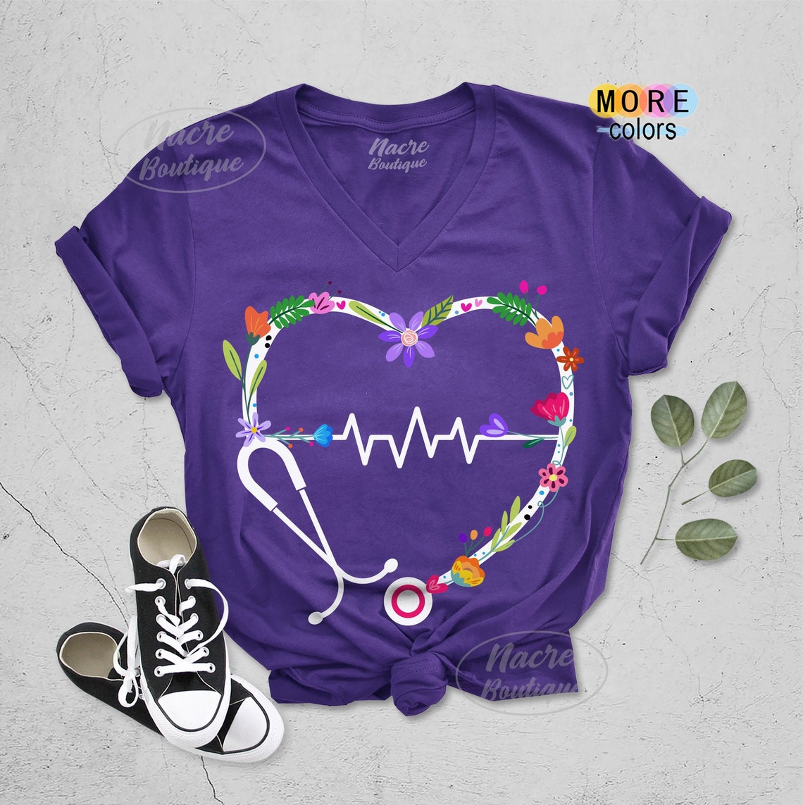 Nurse Heart Shirt Stethoscope Shirt Gift For Women Nurse Etsy