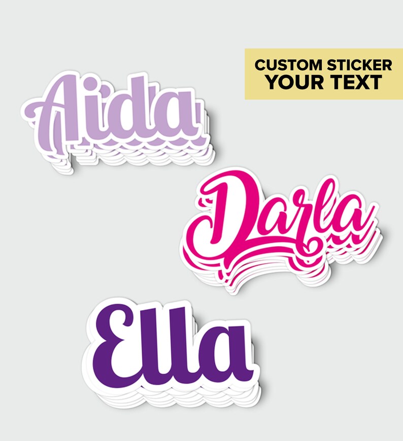 Custom Name Stickers Custom Laptop Stickers Laptop Stickers Etsy