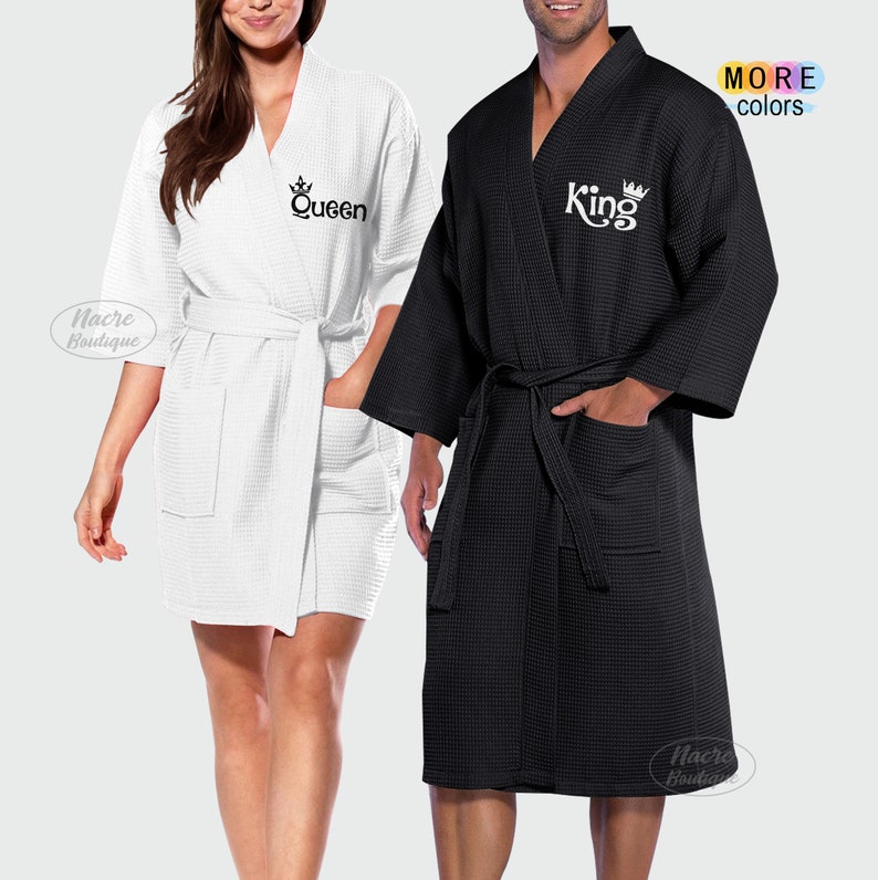 King and Queen Robes Couple Matching Robes Personalized Etsy Sweden