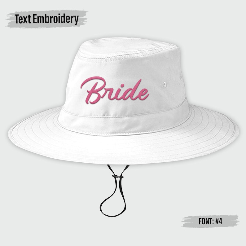 Customized Embroidered Bucket Hat, Custom Text Embroidery Bucket Hat, Custom Summer Hat, Personalized Text Bucket Hat, Custom Sun Hat C921 image 7