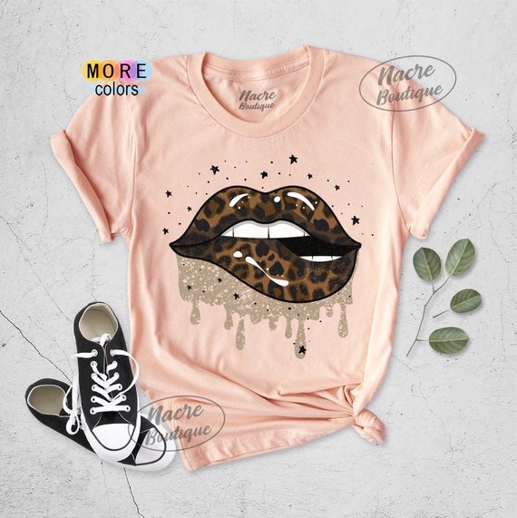 Leopard Lips Graphic Top Leopard Lips Graphic Top