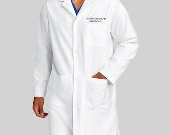 Personalized Embroidered Lab Coat, Custom Medical Jacket
