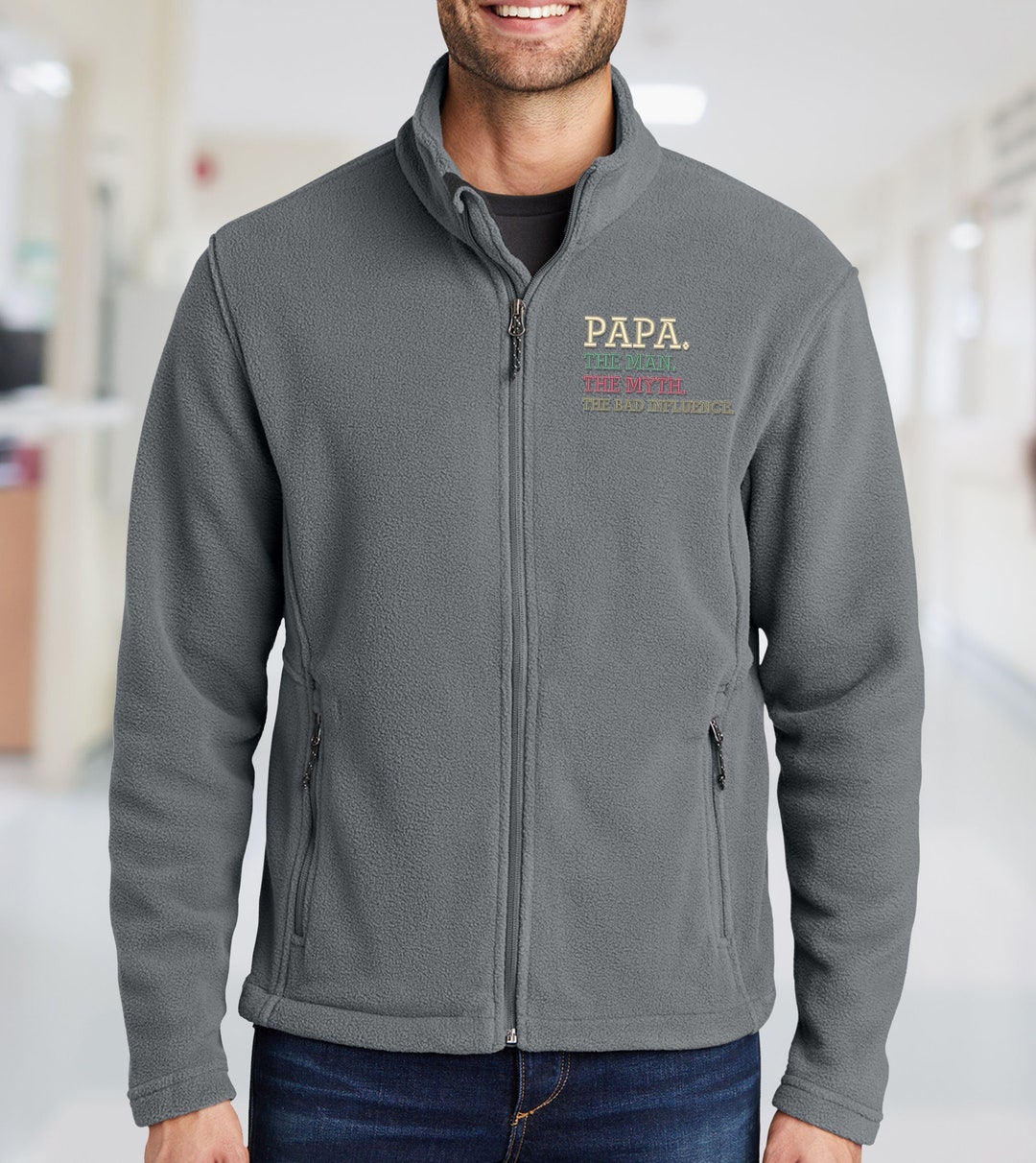 Embroidered Papa the Man the Myth the Bad Influence Jacket, Bad ...