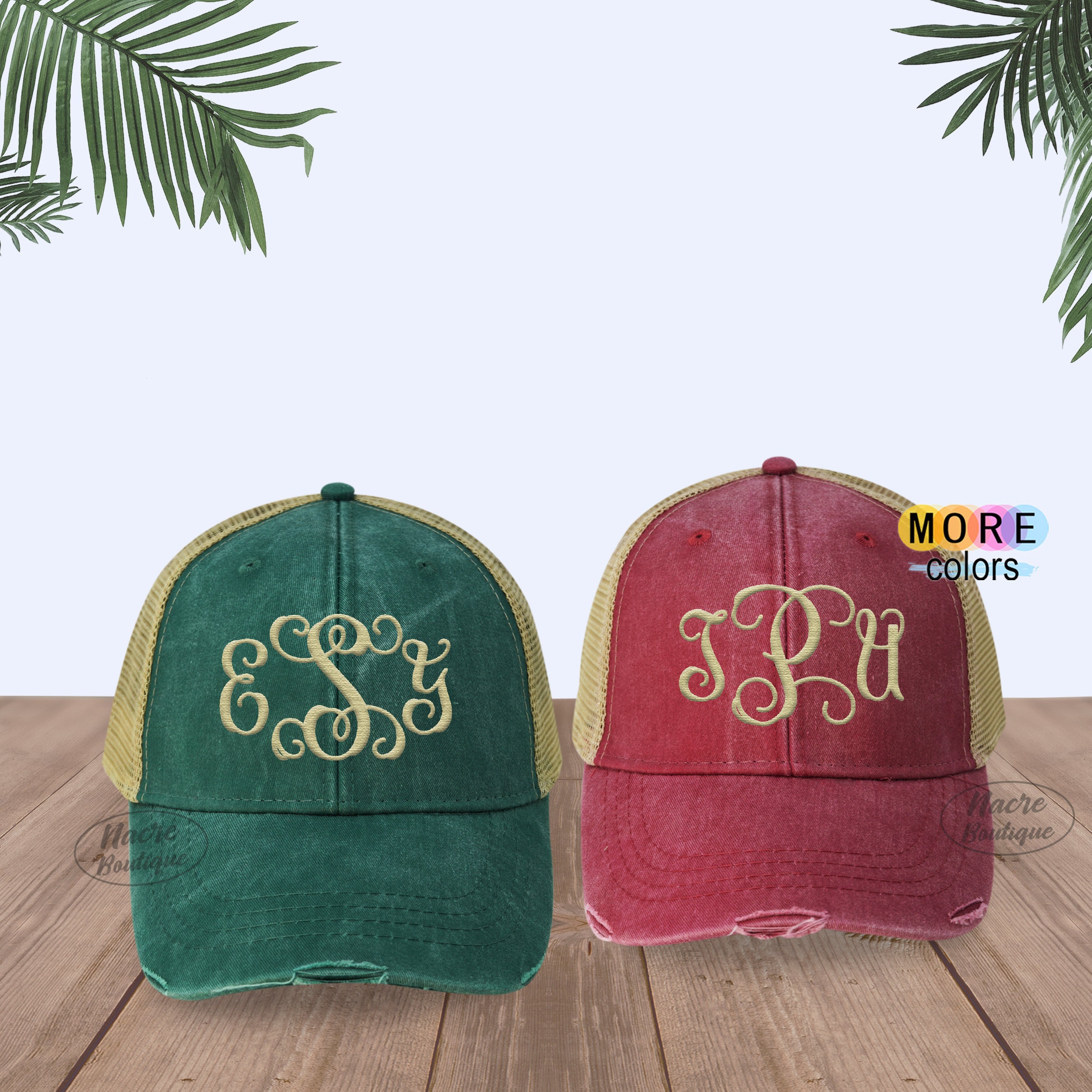 Monogram Trucker Hat Monogram Hat for 