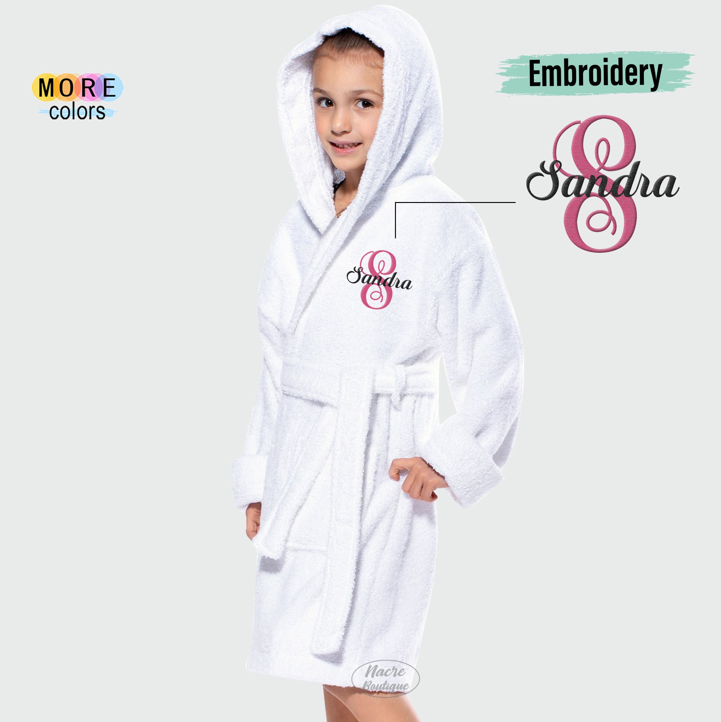 Kids Personalized Bath Robes Monogram Kids Spa Robes Girls Etsy
