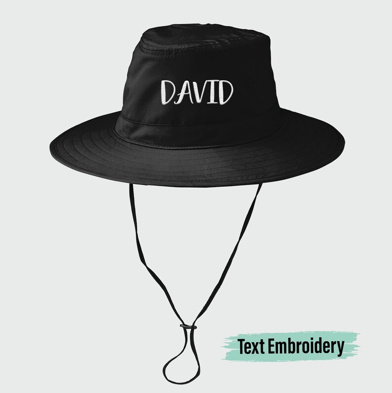 Customized Embroidered Bucket Hat Custom Text Embroidery Etsy