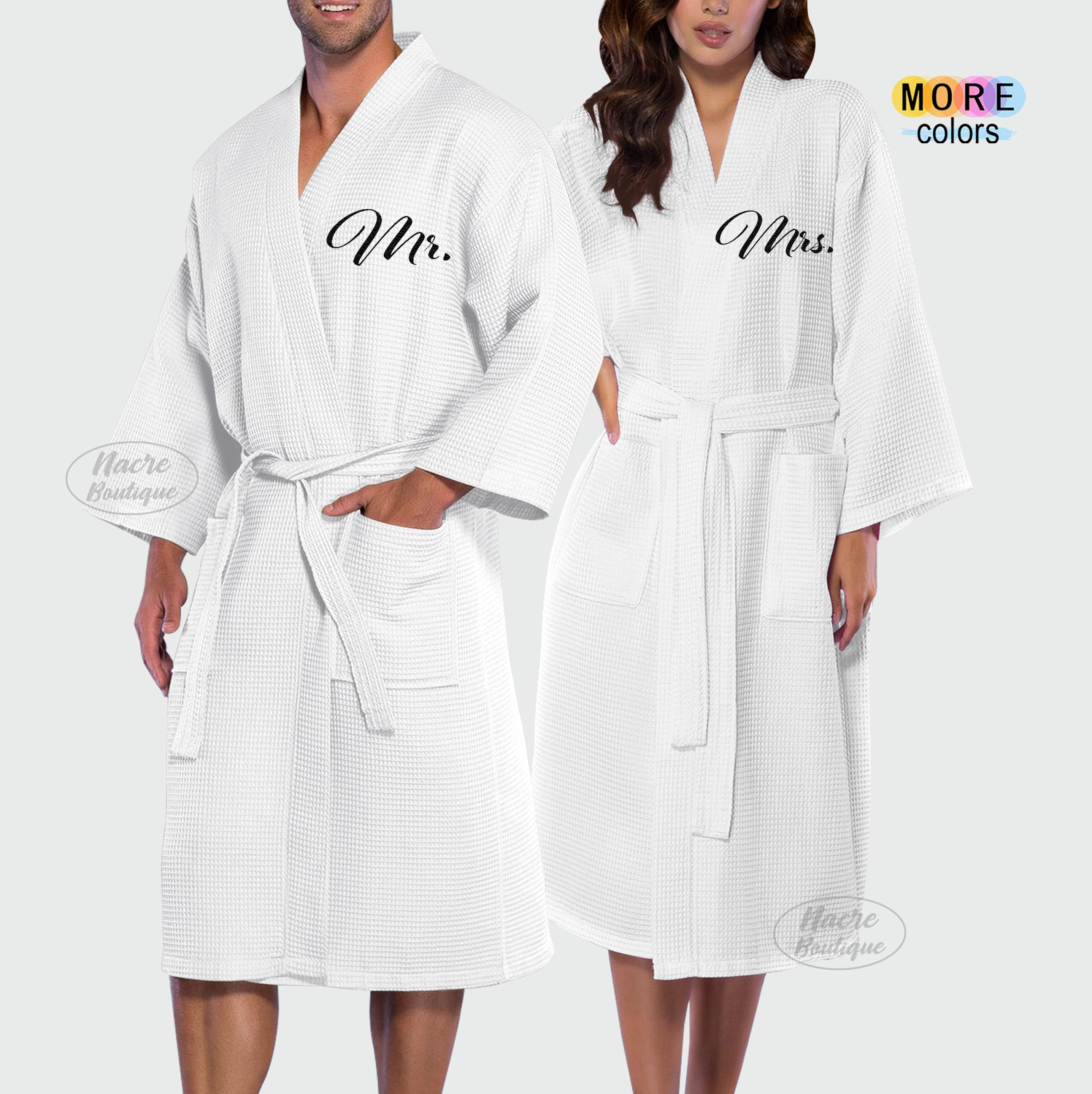 Mr and Mrs Robes Couple Matching Waffle Robes Personalized Etsy