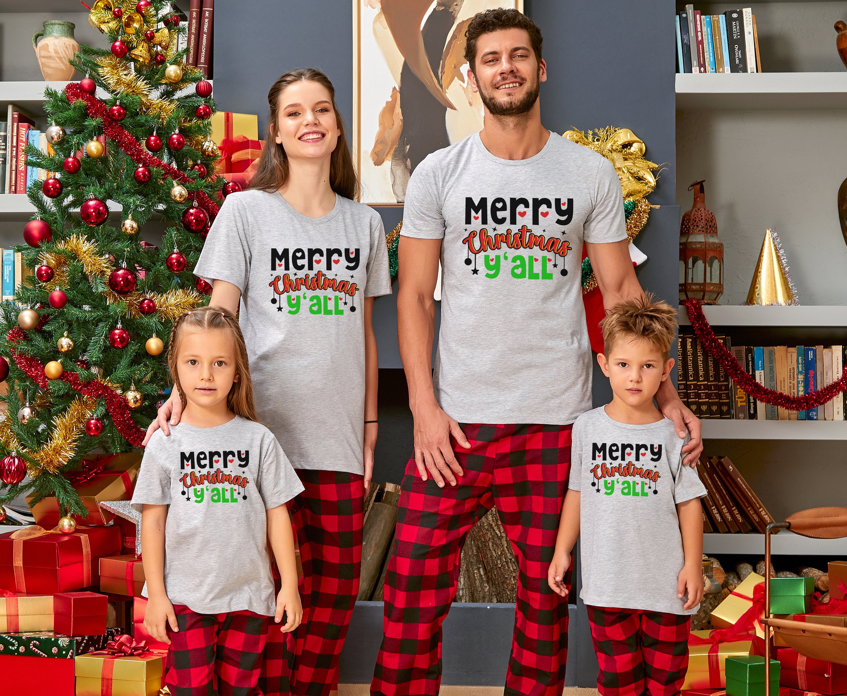 Merry Christmas Y all Shirt Matching Christmas Family Shirts Merry Christmas Y all Shirt Xmas Party Shirt Holiday Family Shirt Etsy