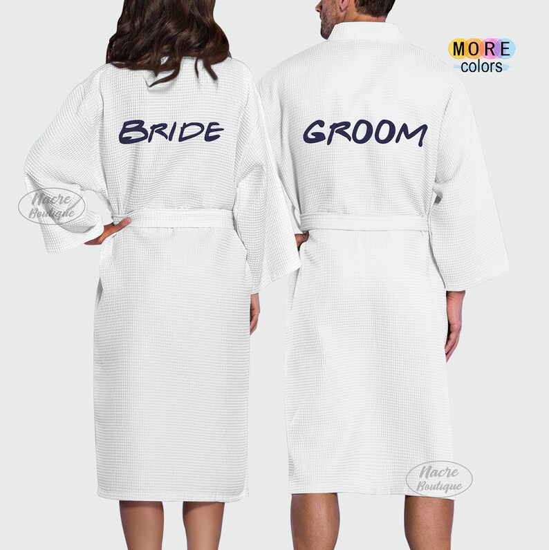 King and Queen Robes Honeymoon Robes Personalized Waffle Spa Etsy