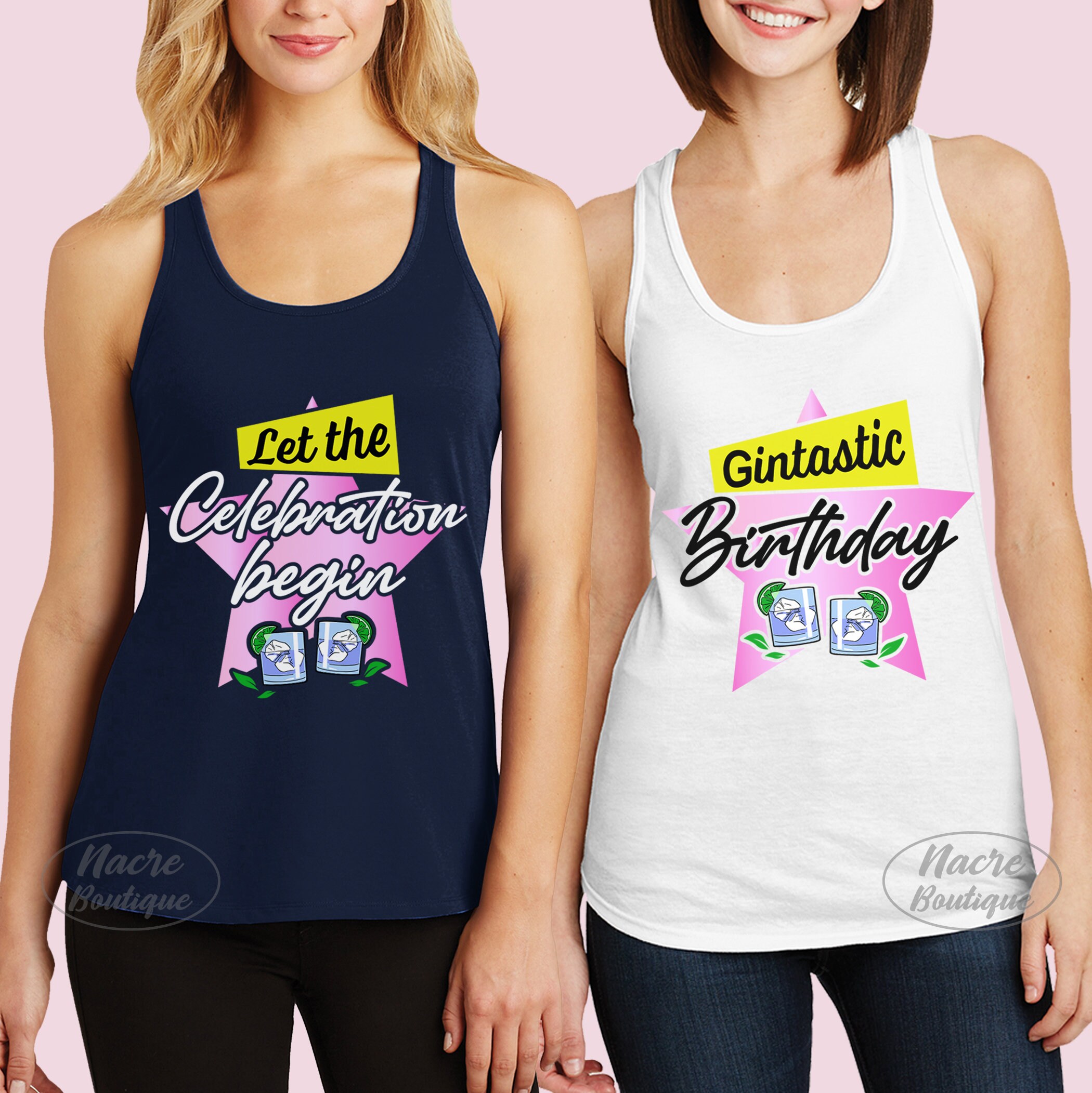 Gintastic Birthday Party Tank Top Cute Birthday Party Tanks Etsy