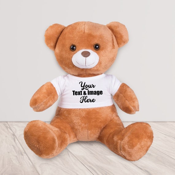 Oso de peluche personalizado, oso de peluche con texto personalizado, oso  de peluche de felpa, oso de peluche con foto personalizada, oso de peluche  con texto personalizado -  España