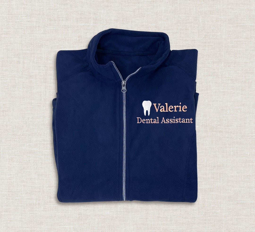 Custom Embroidered Dental Assistant Jacket, Personalized Dental ...