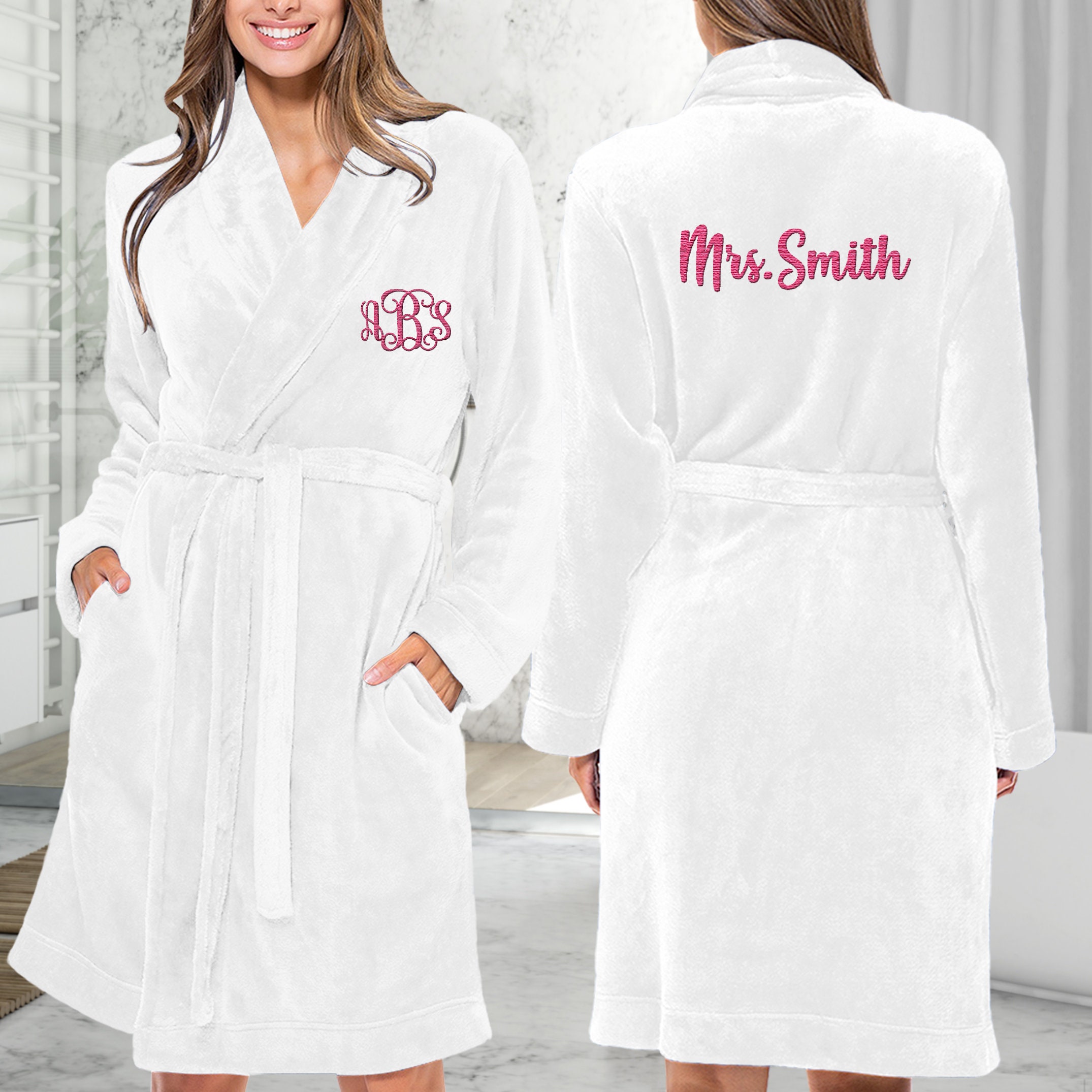 Custom Robe Printing Personalized Embroidered Womens Robe, Custom Embroidery Robe, Gift for ...