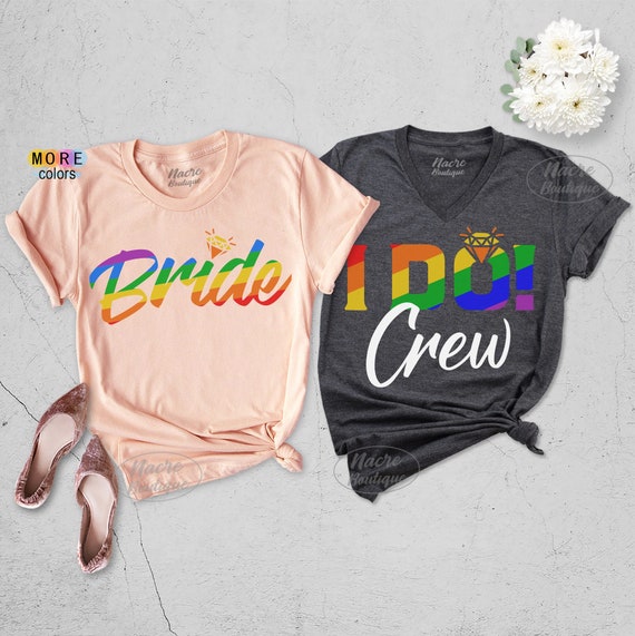 Bride Squad Shirt - Lgbt Cute Rainbow Ring Bachelorette Gift Bride Squad Shirt - Lgbt Cute Rainbow Ring Bachelorette Gift