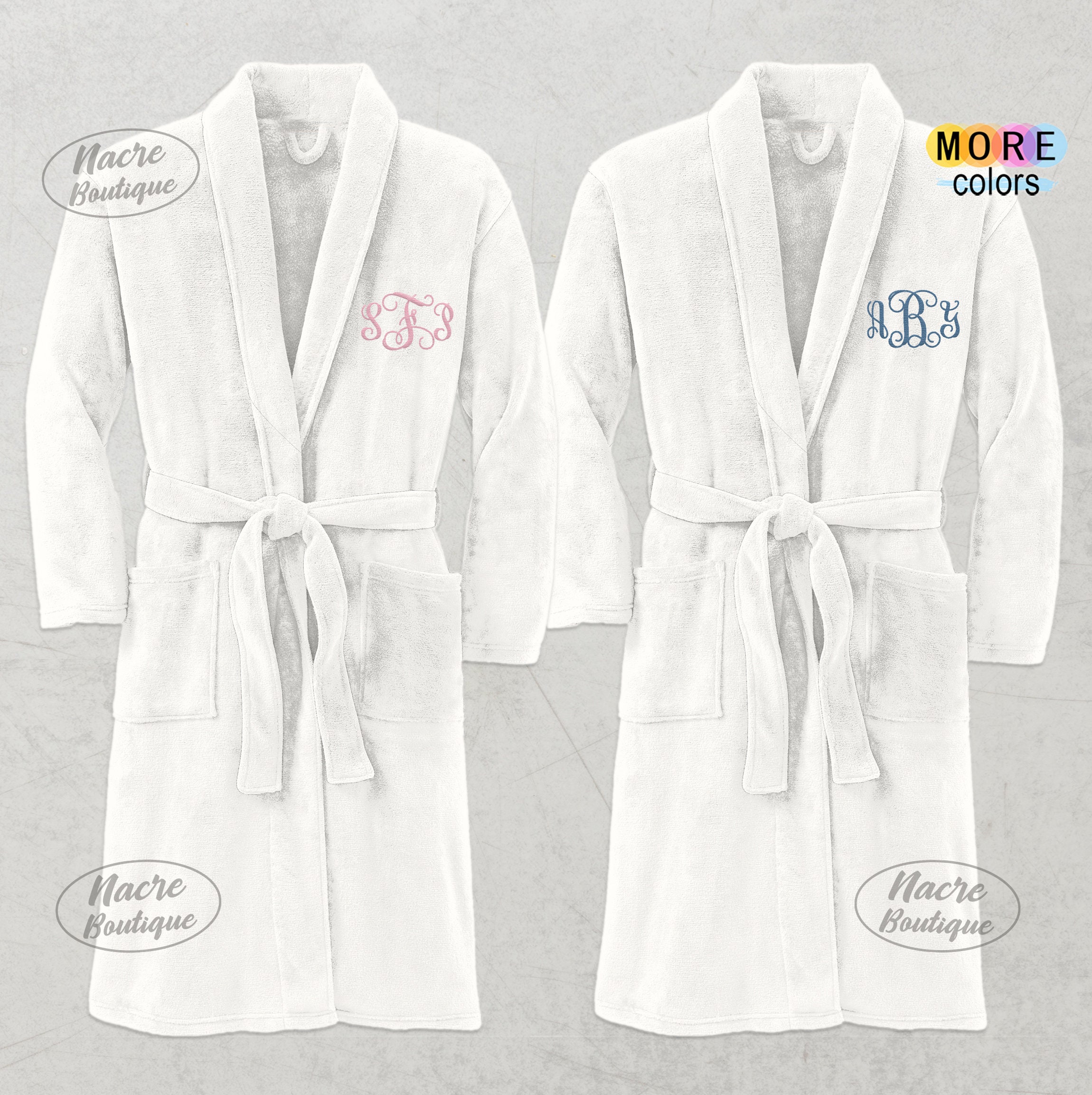 Custom Embroidered Robe Personalized Robe Embroidered Plush Etsy