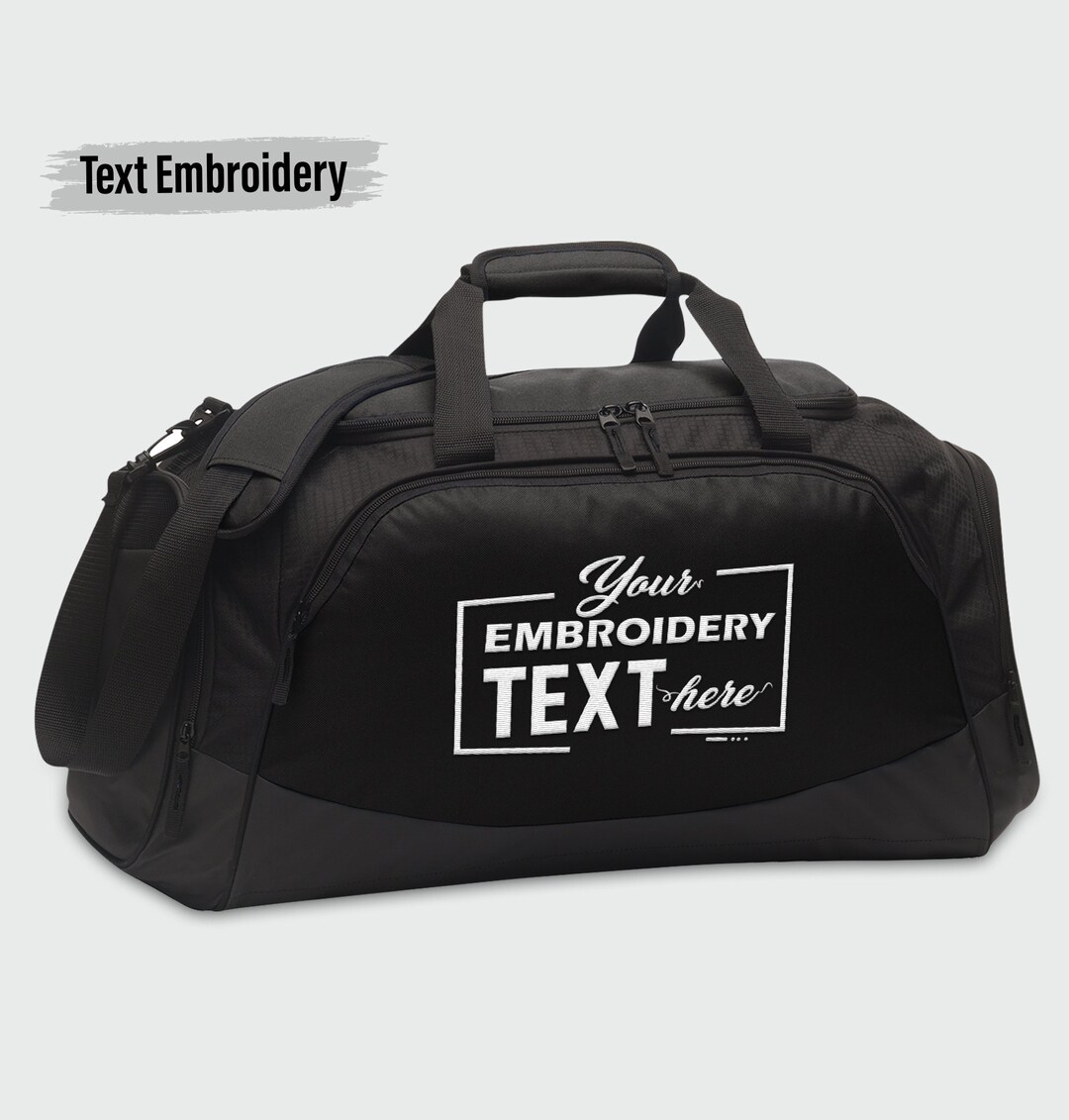 【GRAVER】23SS★ Base Ball Black Logo Embroidery Duffle Bag il_1080xN.5925000898_1m8x.jpg