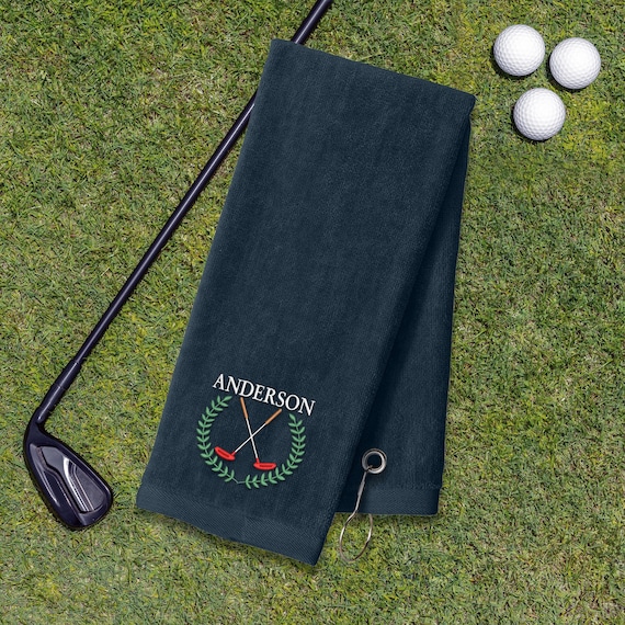 Personalized Golf Towel, Embroidered Golf Towel, Groomsmen Gift, Custom Golf Towel, Father's Day Gift, Sports Fan Towel (TW50)