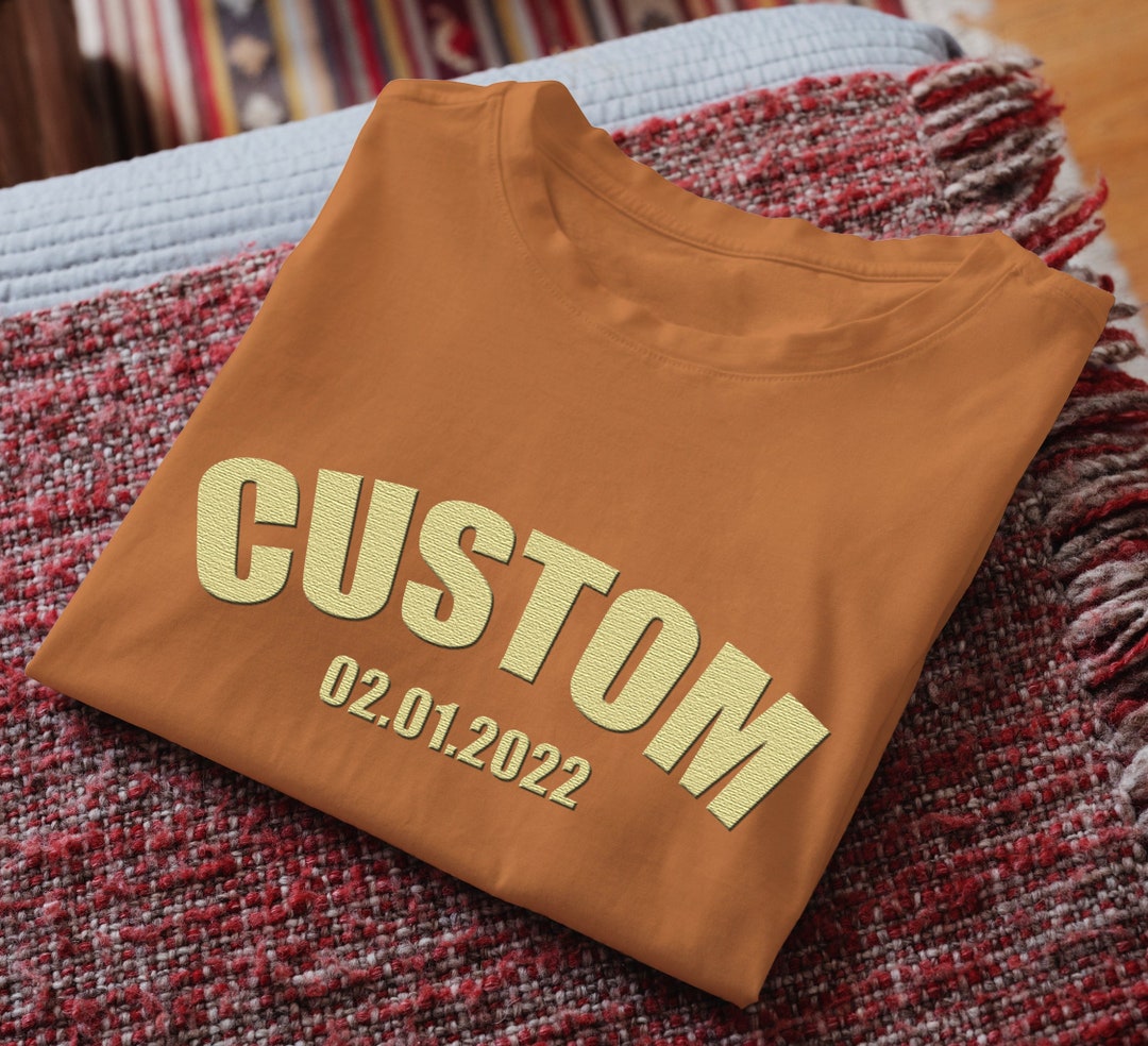 Personalized Embroidery Shirt, Custom Embroidery Shirt, Custom Text