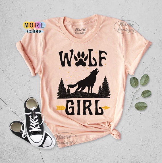 Wolf Girl T-Shirt: Wolves Howling Tee Shirts Wolf Girl T-Shirt: Wolves Howling Tee Shirts