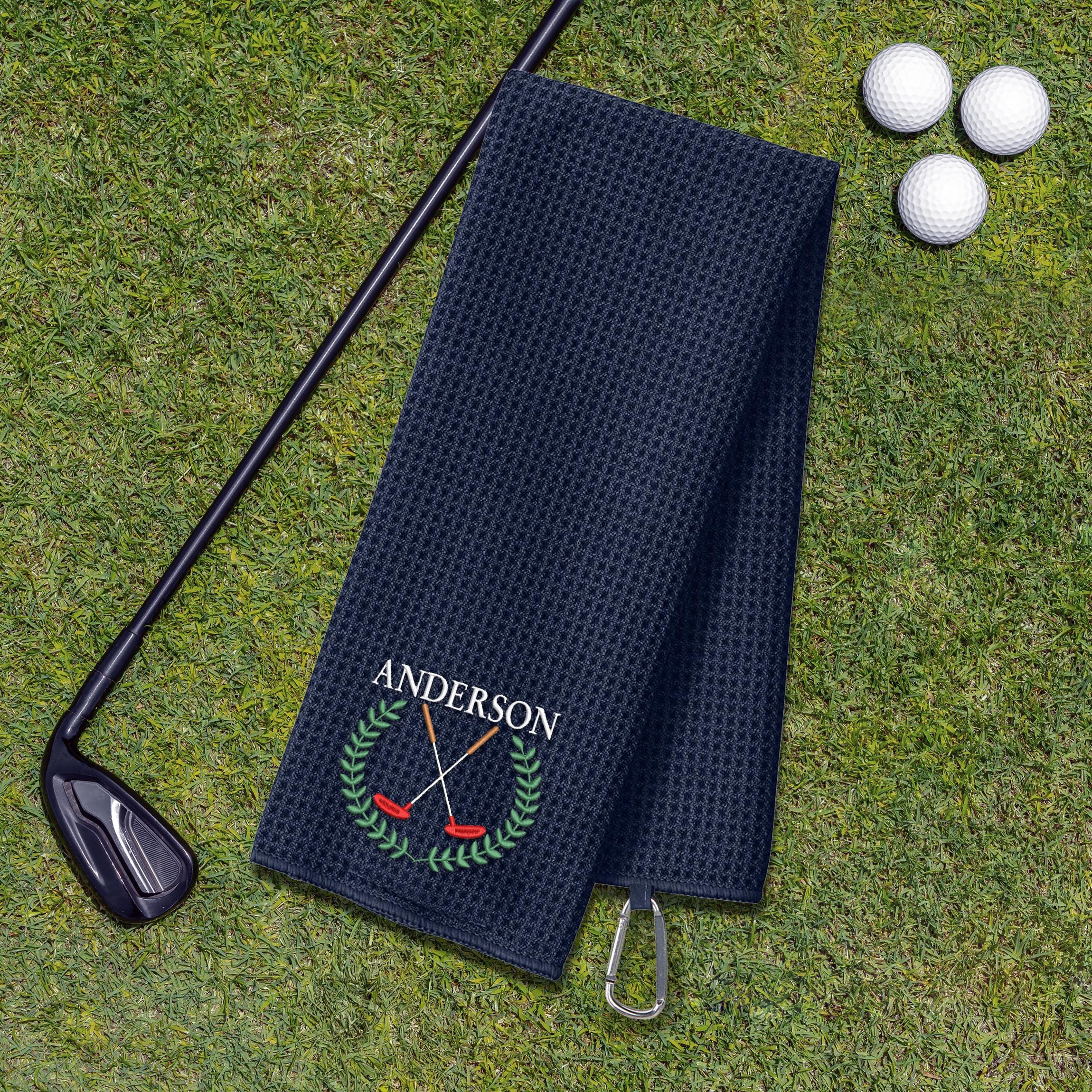 Personalized Golf Towel, Embroidered Golf Towel, Groomsmen Gift, Custom Golf Towel, Father's Day Gift, Sports Fan Towel (TW60)