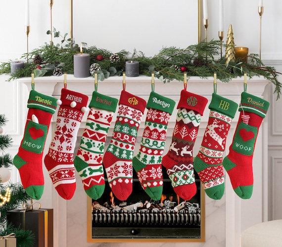 Custom Knitted Christmas Stockings Custom Christmas Stocking