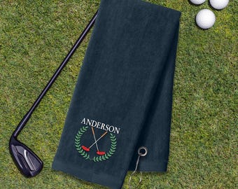 Toalla de golf personalizada, toalla de golf bordada, regalo para padrinos de boda, toalla de golf a medida, regalo para el Día del Padre, toalla para aficionados al deporte (TW50)