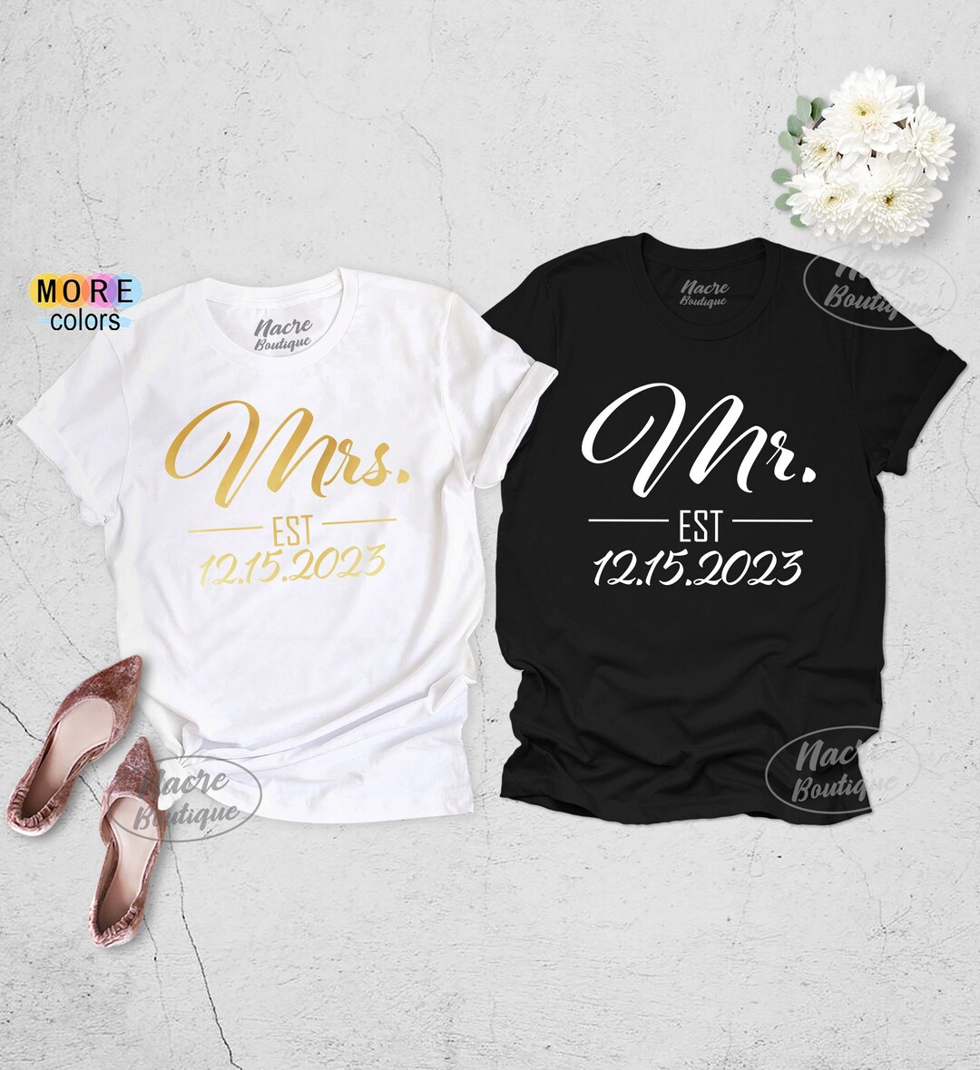 Mr and Mrs Shirts Mr Mrs Shirts Honeymoon Shirts Newlywed - Etsy