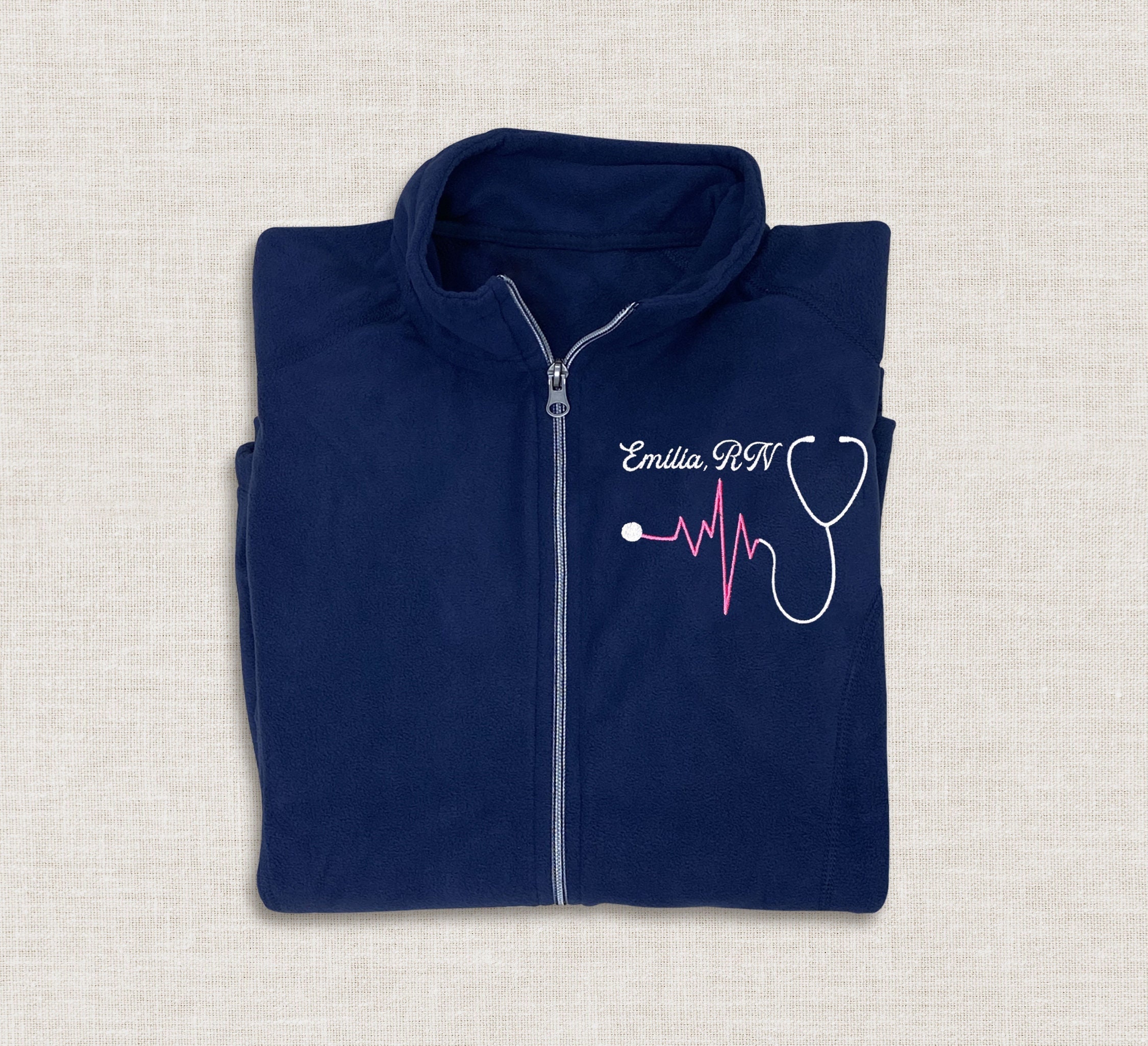 Navy Rn Scrub Jacket - Etsy Navy Rn Scrub Jacket - Etsy