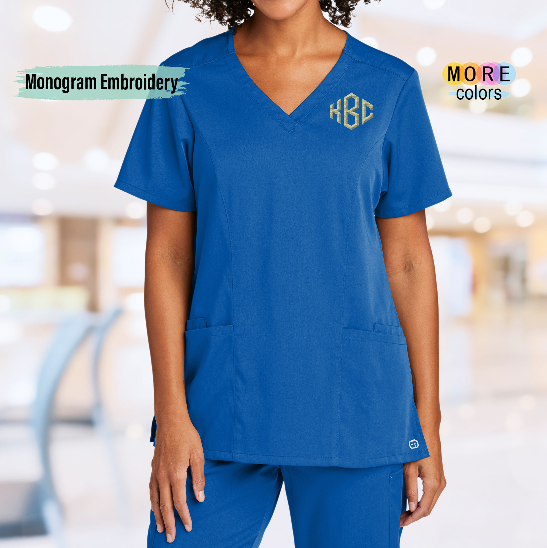 Embroidered Scrub Women's V Neck Hospital Scrub V Neck - Etsy