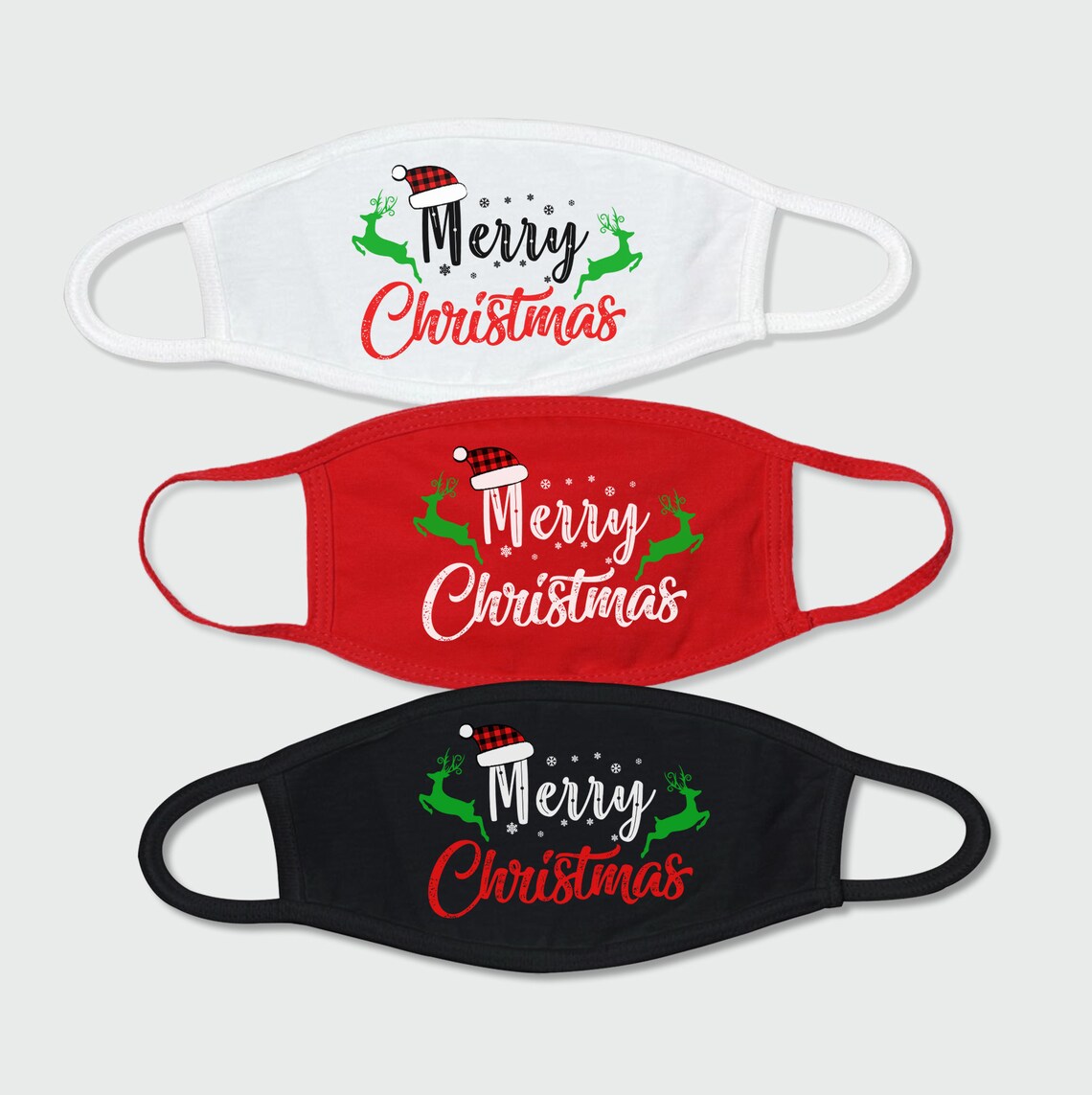 Merry Christmas Mask Christmas Face Mask Washable Face Mask Etsy