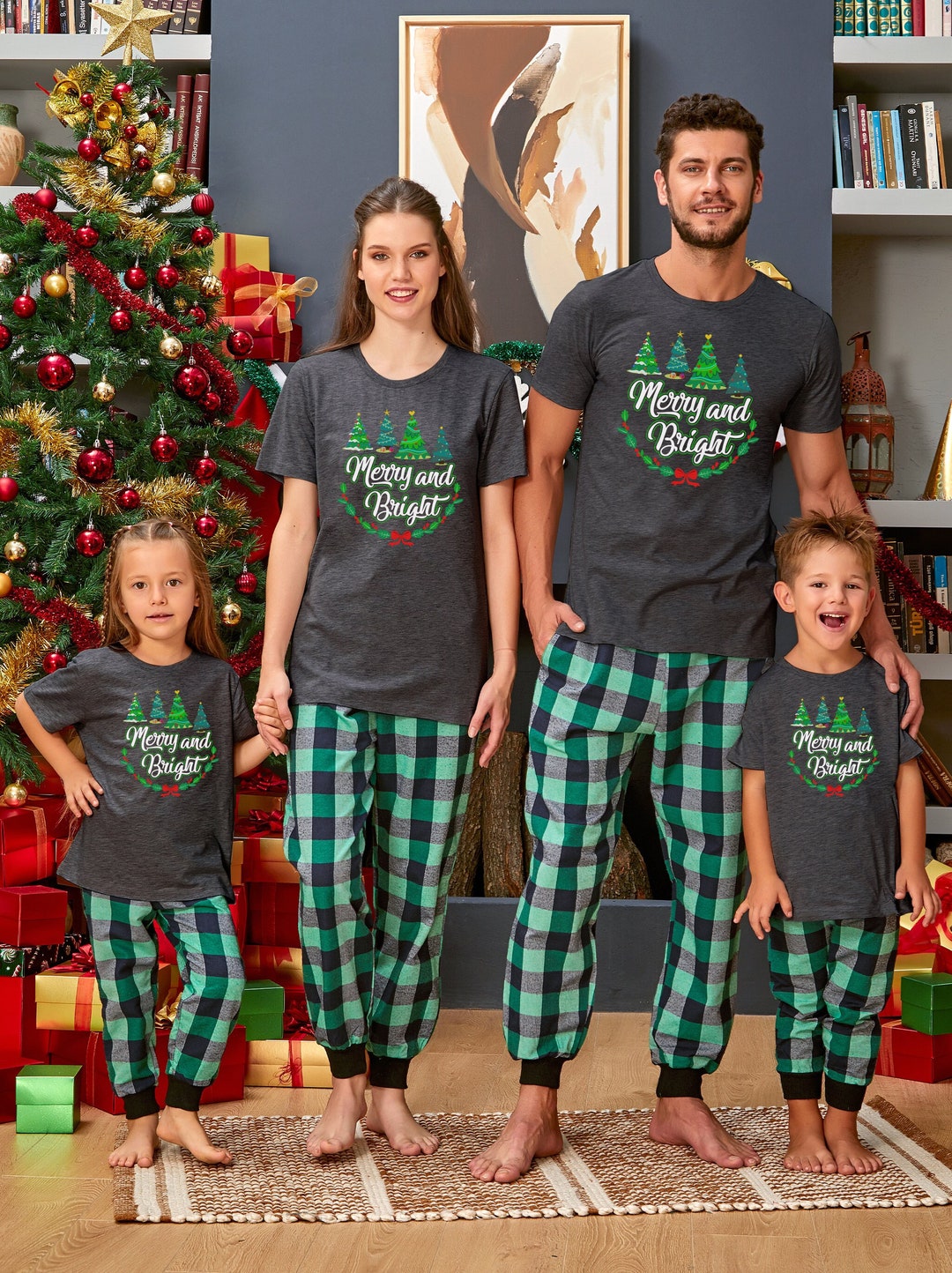 Merry and Bright Christmas Shirt, Matching Family Christmas Shirt ...