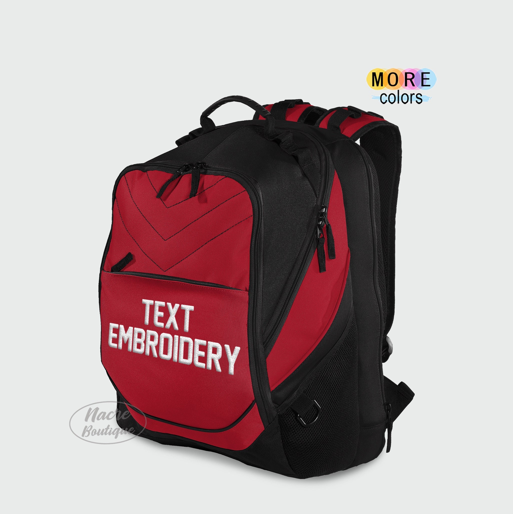 Monogrammed Computer Backpack 