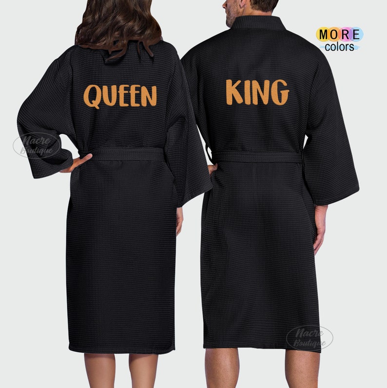 king and queen silk robes