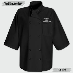 Custom Embroidered Chef Coat, Monogrammed Chef Coat, Custom Embroidery Chef Coat, Personalized Chef Coat, Custom Chef Jacket image 7