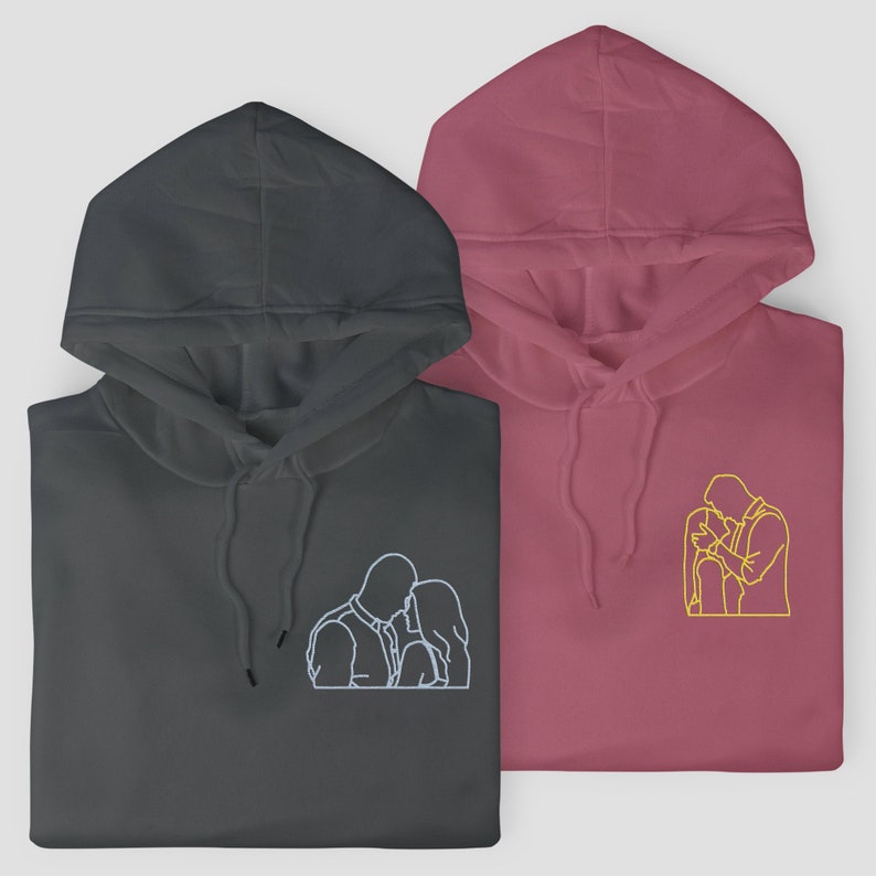 Custom Embroidered Hoodies Personalized With Your Photo Etsy