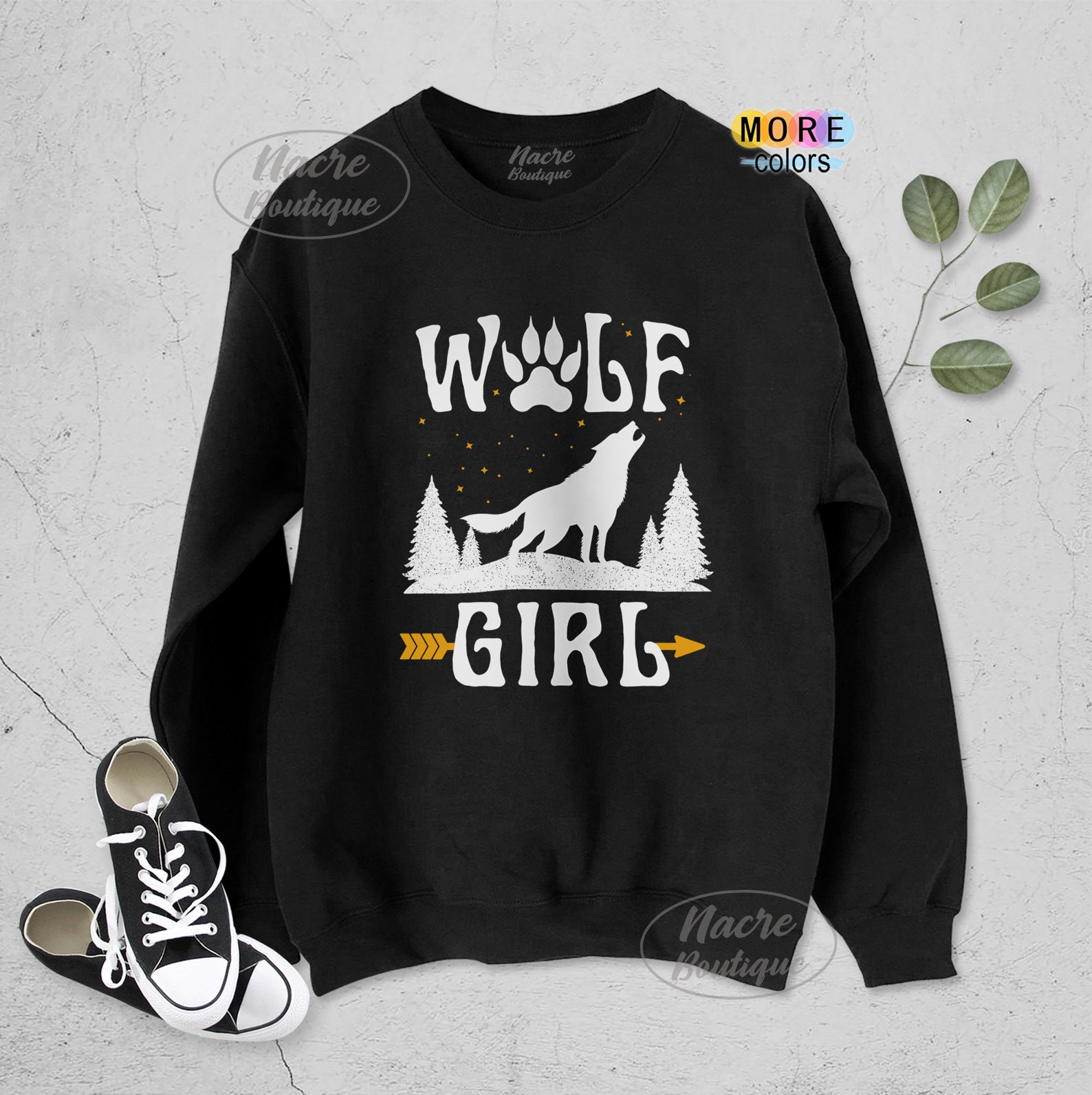 Wolf Girl Shirt Wolf Long Sleeve Shirt Wolves Gifts Howling Etsy