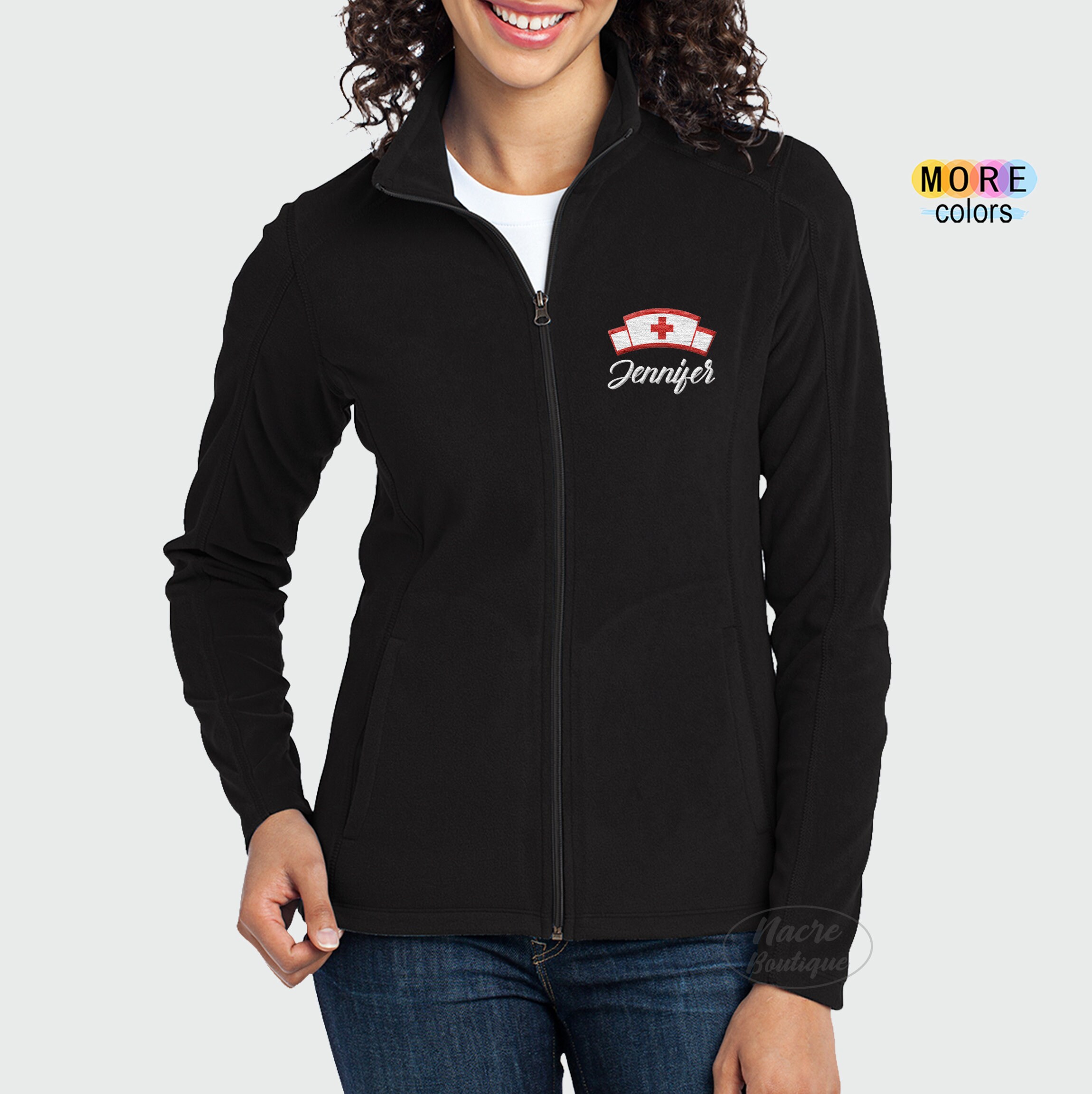 Nurse Jacket Personalized RN Full Zip 